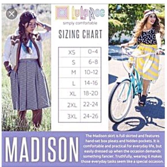 LuLaRue Printed Maxine Aline Skirt - Size L EUC - Picture 13 of 14